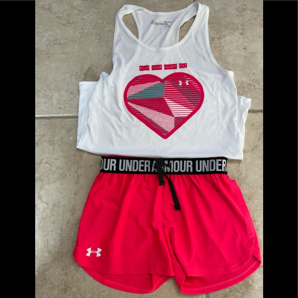 Under Armour girls workout set